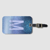 ネイビーパステルブルートリプルグリッターグラデーシグラデーションョン ラゲッジタグ (正面横)