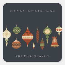 ネイビーパステルレッドグリーンスターチャーストマオーナメント