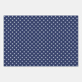 ネイビーパターンラッピング紙シートセット ラッピングペーパーシート (正面3)