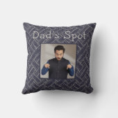 ネイビーパパのスポット・ソファ写真父の日の贈り物 クッション (裏面)