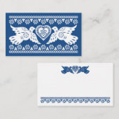 ネイビーパペルピカドローヴバード座席表 プレイスカード (正面/裏面)