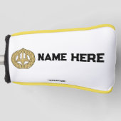 ネイビーパーソナライズされたをテーマにしたゴルフパターカバー ゴルフヘッドカバー (正面)