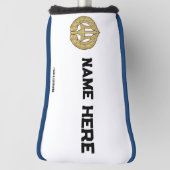 ネイビーパーソナライズされたをテーマにしたゴルフパターカバー ゴルフヘッドカバー (回転90)