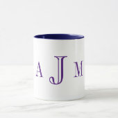 ネイビーパーソナライズされたコーヒーマグ マグカップ (中央)