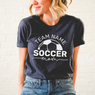 ネイビーパーソナライズされたサッカーのママ トライブレンドＴシャツ