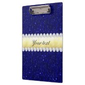ネイビーパーソナライズされたシークイン、金ゴールド、ダイヤモンド クリップボード (左)