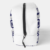 ネイビーパーソナライズされたブルーいかりボートホイール航海の ドップキット (右)