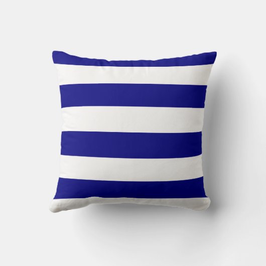 ネイビーパーソナライズされたブルーと赤面ピンク航海の クッション (裏面)