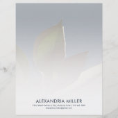 ネイビーパーソナライズされたブルーグリーン文房具 レターヘッド (正面)