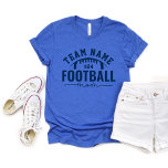 ネイビーパーソナライズされたブルーサッカーチーム母 トライブレンドＴシャツ<br><div class="desc">モムカスタムス用サッカーTシャツ – ブルーデザインに表示されるスポーティなスタイリッシュ文字付きサッカーロゴカスタム。プレイヤーのサッカーチーム名とジャージー番号でパーソナライズ。ネイビーブルーデザインとブルーシャツの色を変更できる。</div>