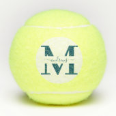 ネイビーパーソナライズされたブルーテニスボール テニスボール (正面)