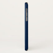 ネイビーパーソナライズされたブルーピンストライプ Case-Mate iPhoneケース (裏面/左)