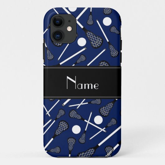 ネイビーパーソナライズされたブルーラクロス Case-Mate iPhoneケース (裏面)