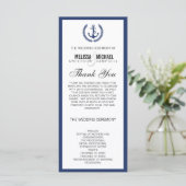 ネイビーパーフェクトシェブロン/ジグザグ結婚式 プログラム (スタンド正面)