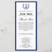 ネイビーパーフェクトシェブロン/ジグザグ結婚式 プログラム (正面)