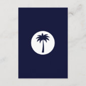 ネイビーパームツリーコースト結婚詳細 エンクロージャーカード (裏面)
