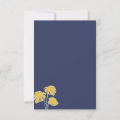 ネイビーパームツリートロピカルカリグラフィーミール 出欠カード (裏面)