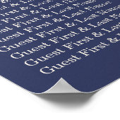 ネイビーパームトロピカルボタニックウェルカム結婚ズ ポスター (角)