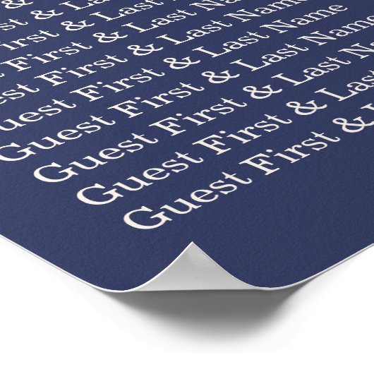 ネイビーパームトロピカルボタニックウェルカム結婚ズ ポスター (角)