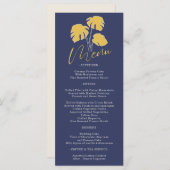 ネイビーパームトロピカルボタニックリーフ メニュー (正面/裏面)