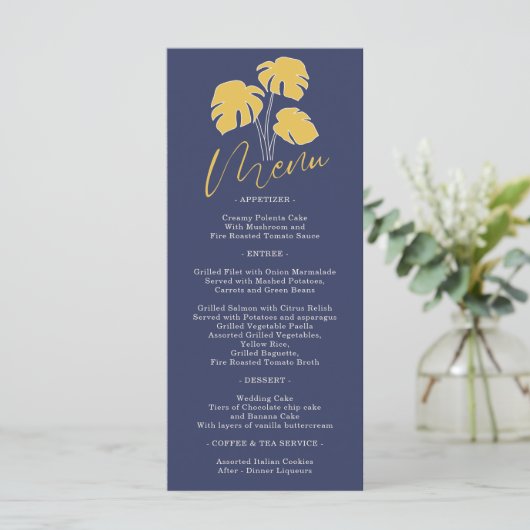 ネイビーパームトロピカルボタニックリーフ メニュー (スタンド正面)