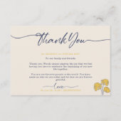 ネイビーパームトロピカルボホボタニカルサンキュー エンクロージャーカード (正面)