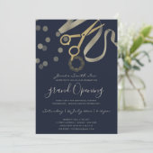 ネイビーパールシルバーリボンカットグランドオープニング 招待状 (スタンド正面)