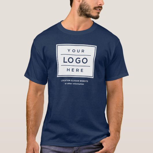 ネイビービジネス ロゴ カンパニー名 スタッフ Tシャツ (正面)