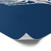 ネイビービーチデコールシーコーラルフレーミングウォールアート#12 ポスター (角)