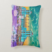 ネイビーピアシカゴ1920の水の色アートウィンディーシティ アクセントクッション (裏面(縦))