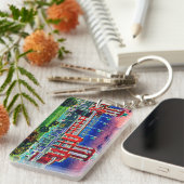 ネイビーピアシカゴ1920の水の色アートウィンディーシティ キーホルダー (正面右)