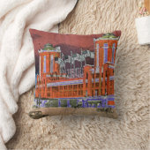 ネイビーピアシカゴ1920の水の色アートウィンディーシティ クッション (ブランケット)