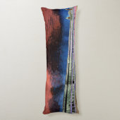 ネイビーピアシカゴ1920の水の色アートウィンディーシティ ボディピロー (裏面 (縦))