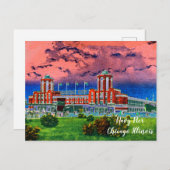 ネイビーピアシカゴ1920の水の色アートウィンディーシティ ポストカード (正面/裏面)