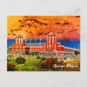 ネイビーピアシカゴ1920の水の色アートウィンディーシティ ポストカード (正面)