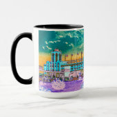 ネイビーピアシカゴ1920の水の色アートウィンディーシティ マグカップ (左)