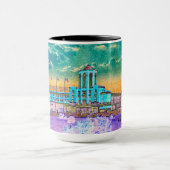 ネイビーピアシカゴ1920の水の色アートウィンディーシティ マグカップ (中央)