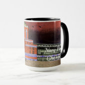 ネイビーピアシカゴ1920の水の色アートウィンディーシティ マグカップ (正面右)