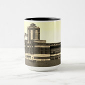 ネイビーピアシカゴ1920の水の色アートウィンディーシティ マグカップ (中央)