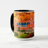 ネイビーピアシカゴ1920の水の色アートウィンディーシティ マグカップ (正面左)