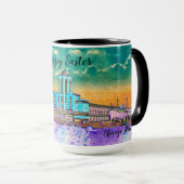 ネイビーピアシカゴ1920の水の色イースターカラー マグカップ (正面右)