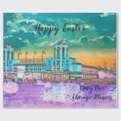 ネイビーピアシカゴ1920の水の色イースターカラー ラッピングペーパー (フラット)