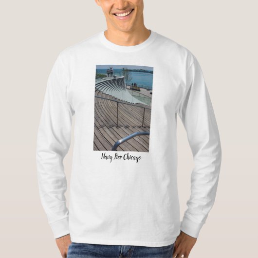 ネイビーピア階段 Tシャツ (正面)