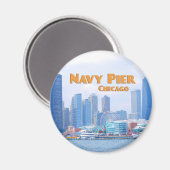 ネイビーピア – シカゴイリノイ マグネット (正面/裏面)