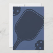 ネイビーピックボールパーティースポーツパドルズ退職 招待状 (裏面)