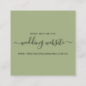 ネイビーピンクキリストとげの開花結婚CACTIのウェブサイト スクエア名刺 (裏面)