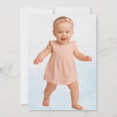 ネイビーピンクトロピカルワイルドフォレストフラワー誕生日 招待状 (裏面)