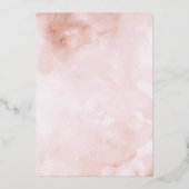 ネイビーピンクフローラティアラドレエレガントスキンセアニェラ 箔招待状 (裏面)