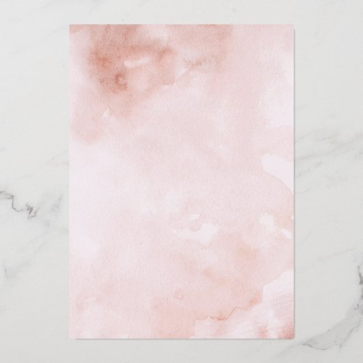 ネイビーピンクフローラティアラドレエレガントスキンセアニェラ 箔招待状 (裏面)