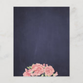 ネイビーピンクフローラ予算ブライダルシャワー招待 (裏面)